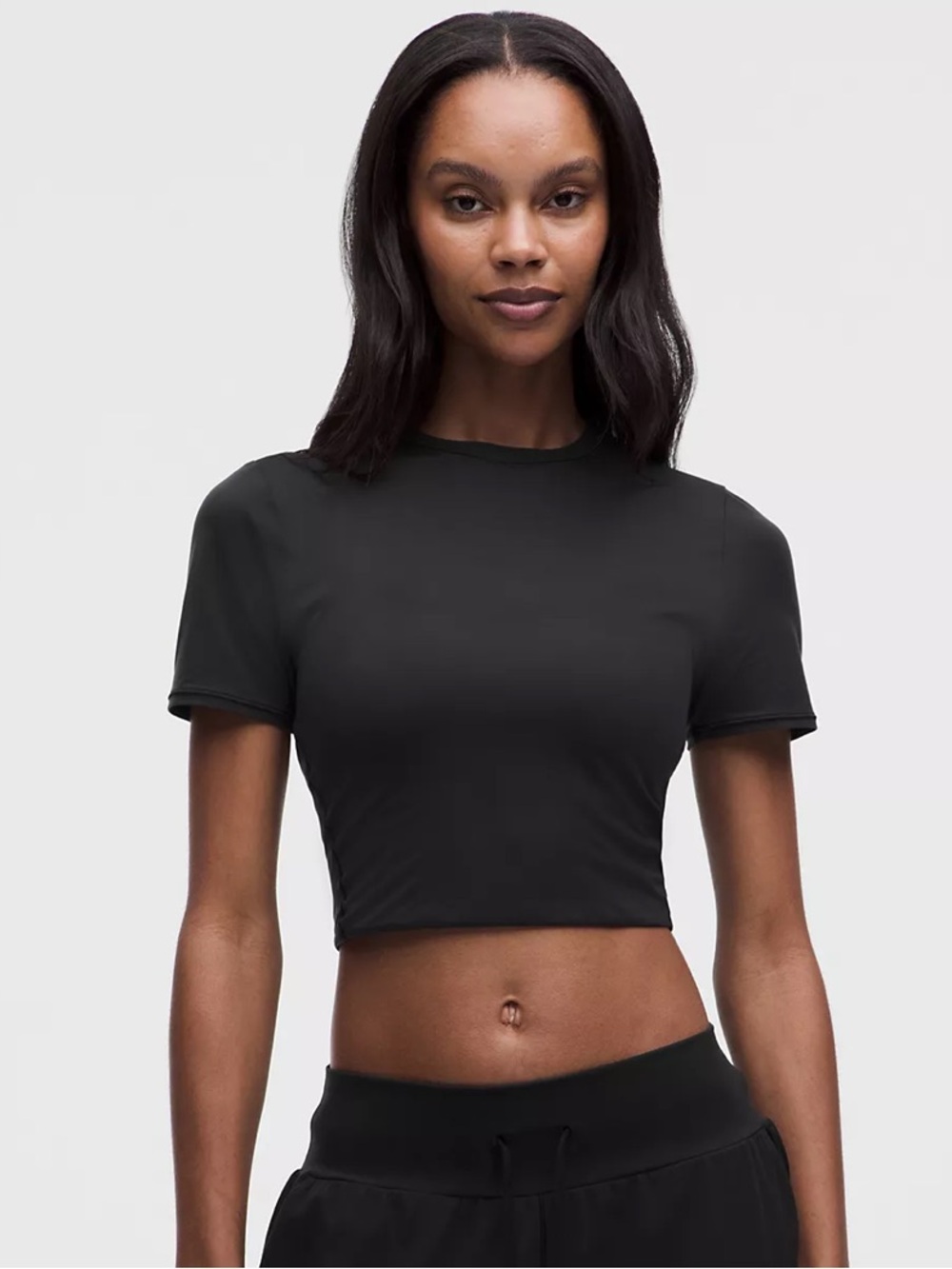 Wundermost Ultra-Soft Nulu Crewneck Cropped T-Shirt